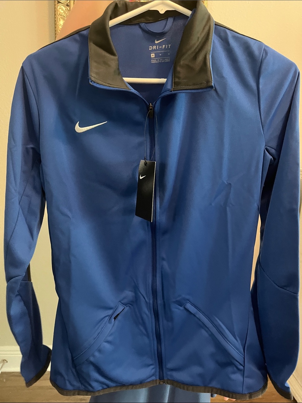 Nike Royal Blue and Black Dri-FIT Zip Jacket
